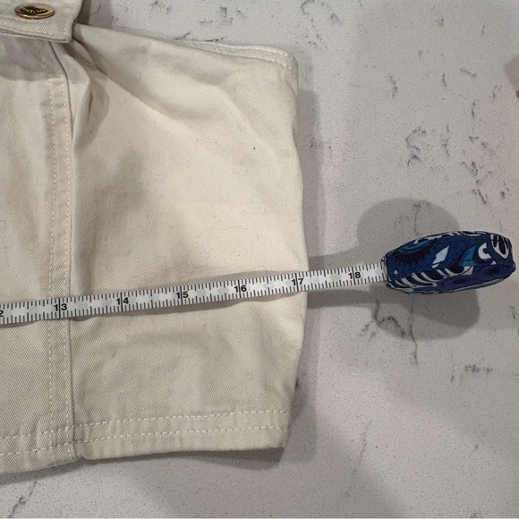 Michael Kors Cream Button Front Crop Top & Mini Skirt Set – Size L - Picture 11 of 16